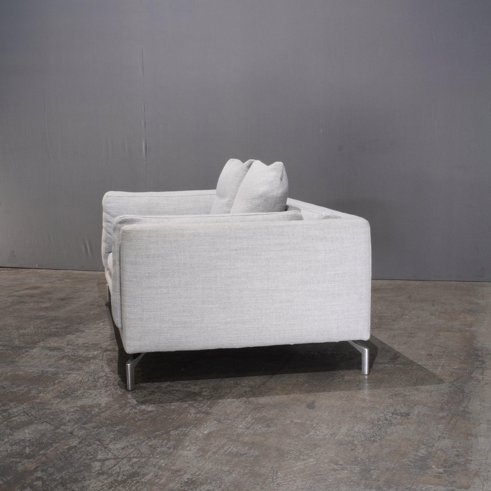 Italian DWR Grey Como Sofa by Giorgio Soressi