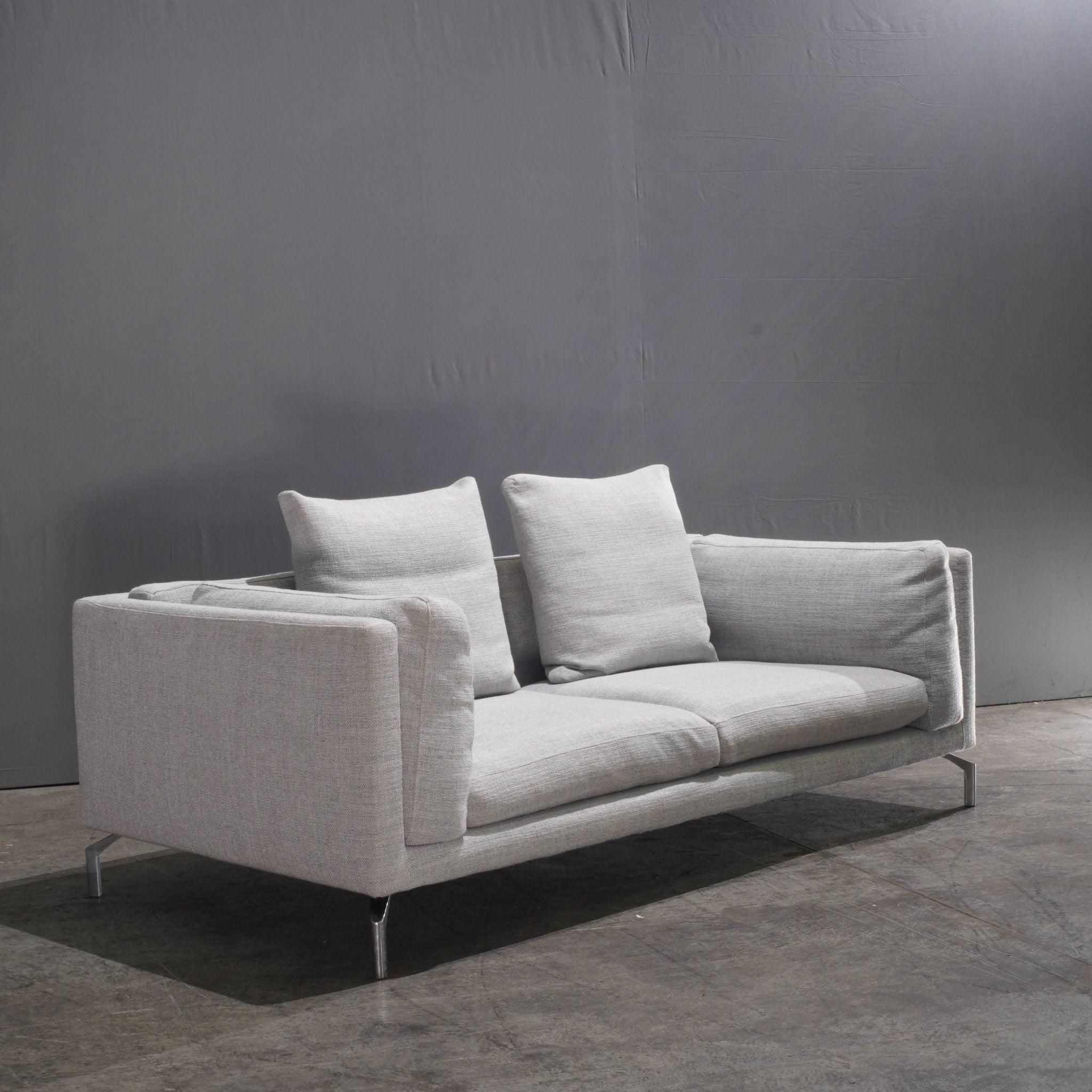 Contemporary DWR Grey Como Sofa by Giorgio Soressi
