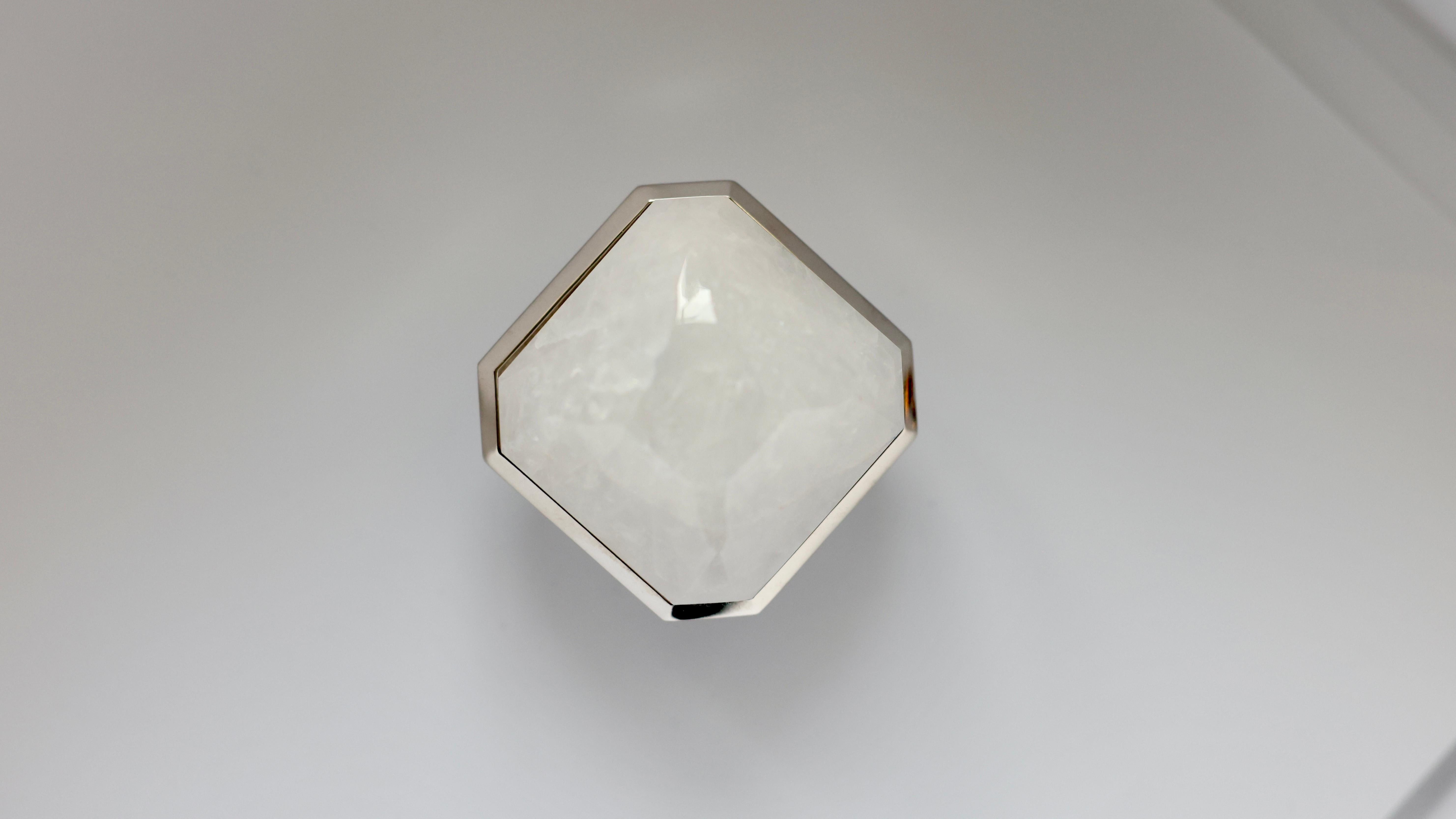 DWR Rock Crystal Knobs by Phoenix  In New Condition For Sale In New York, NY