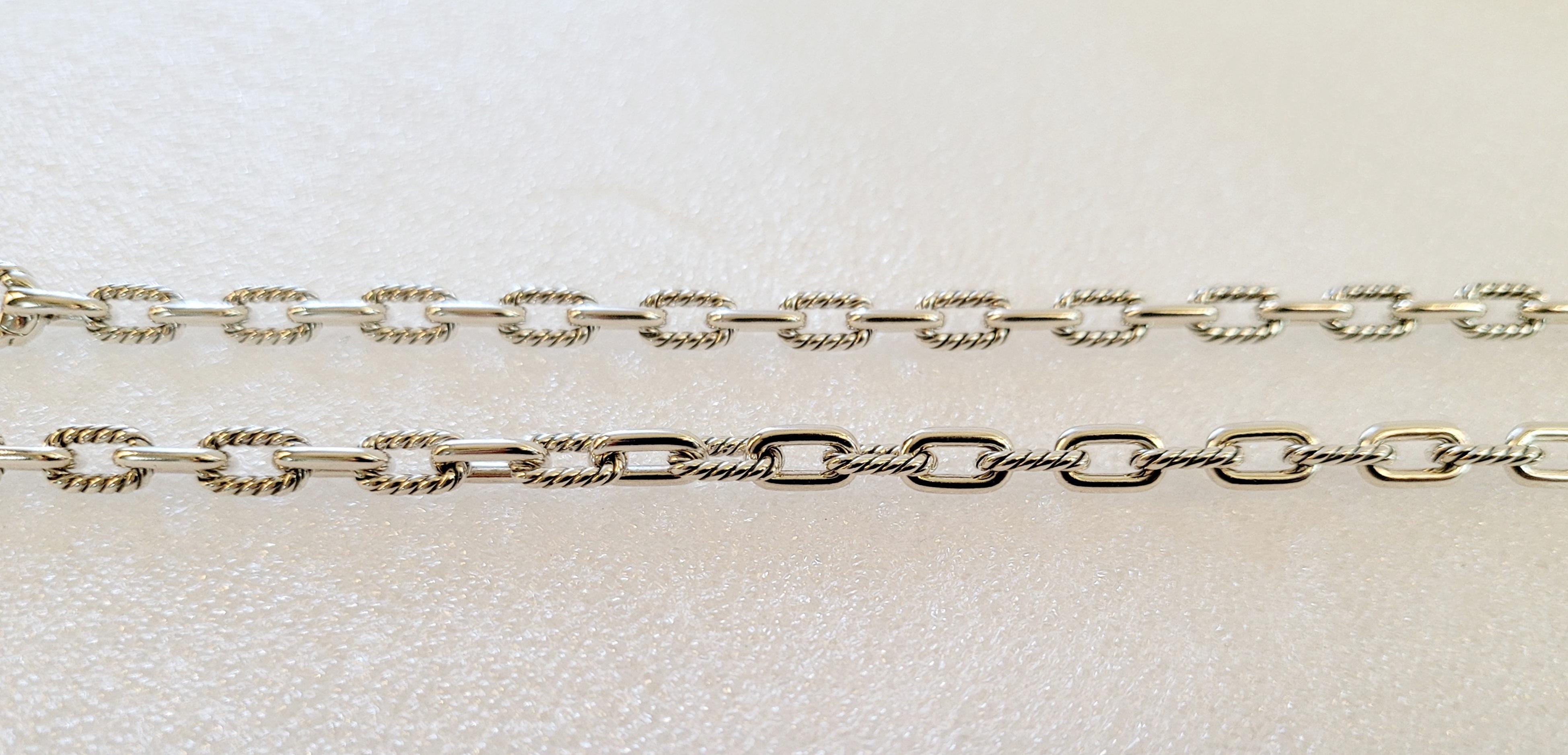 DY Madison Chain Necklace Sterling Silver, 5.5mm In New Condition For Sale In New York, NY
