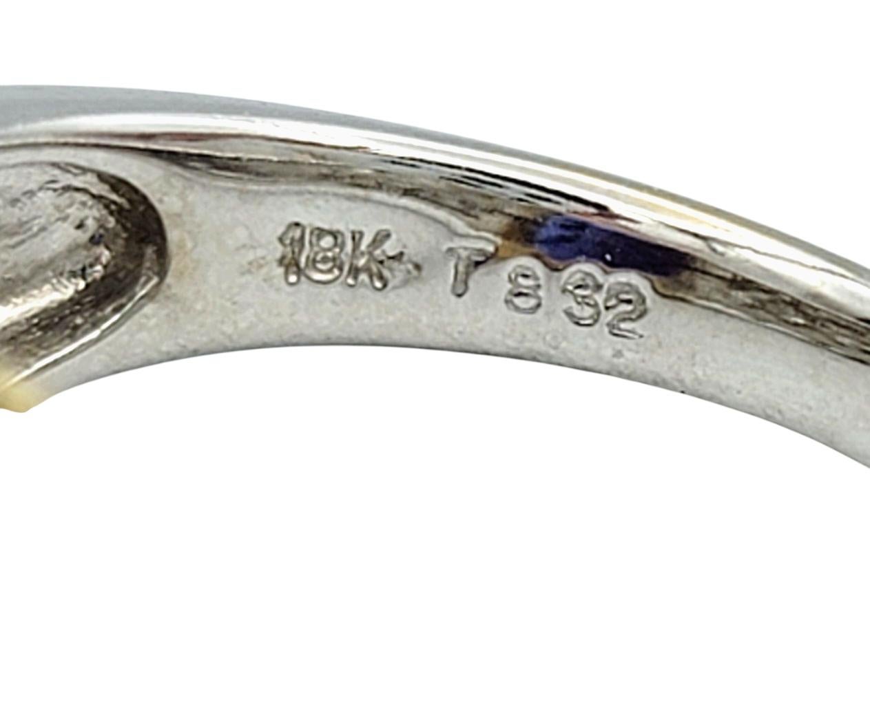 D'Yach Tansanit im Kissenschliff und Multi-Diamantring aus zweifarbigem 18 Karat Gold im Angebot 3