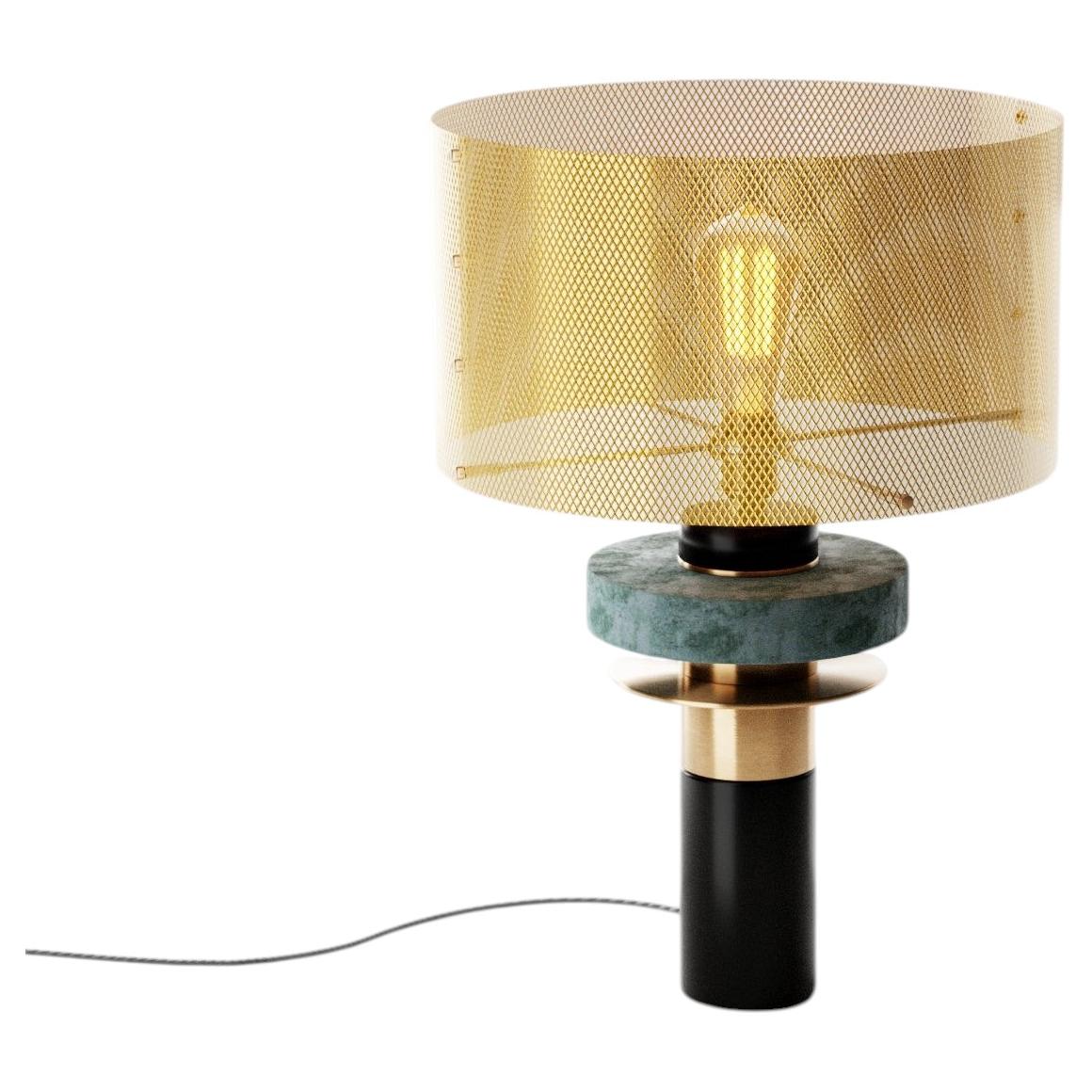 Lampe de table Dyane en laiton, aluminium et acier inoxydable par Studio Marine Breynaert