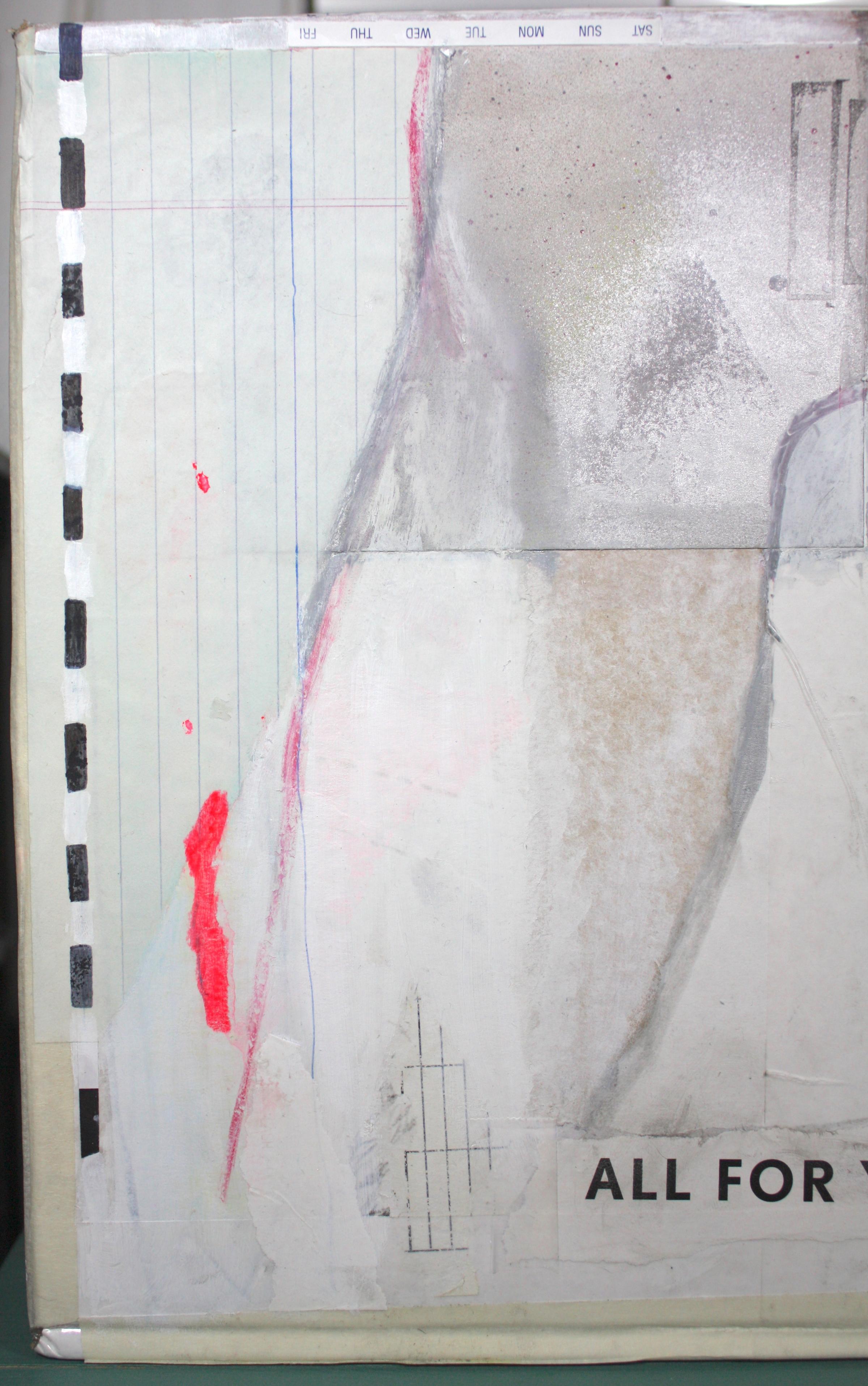 Artist Commentary:
Found material, pastel, paper, ink on a cardboard box. A piece about hurting yourself for the love of another. Will professionally frame in float frame if purchased.


Keywords: collage, abstract, numbers, body, contemporary,