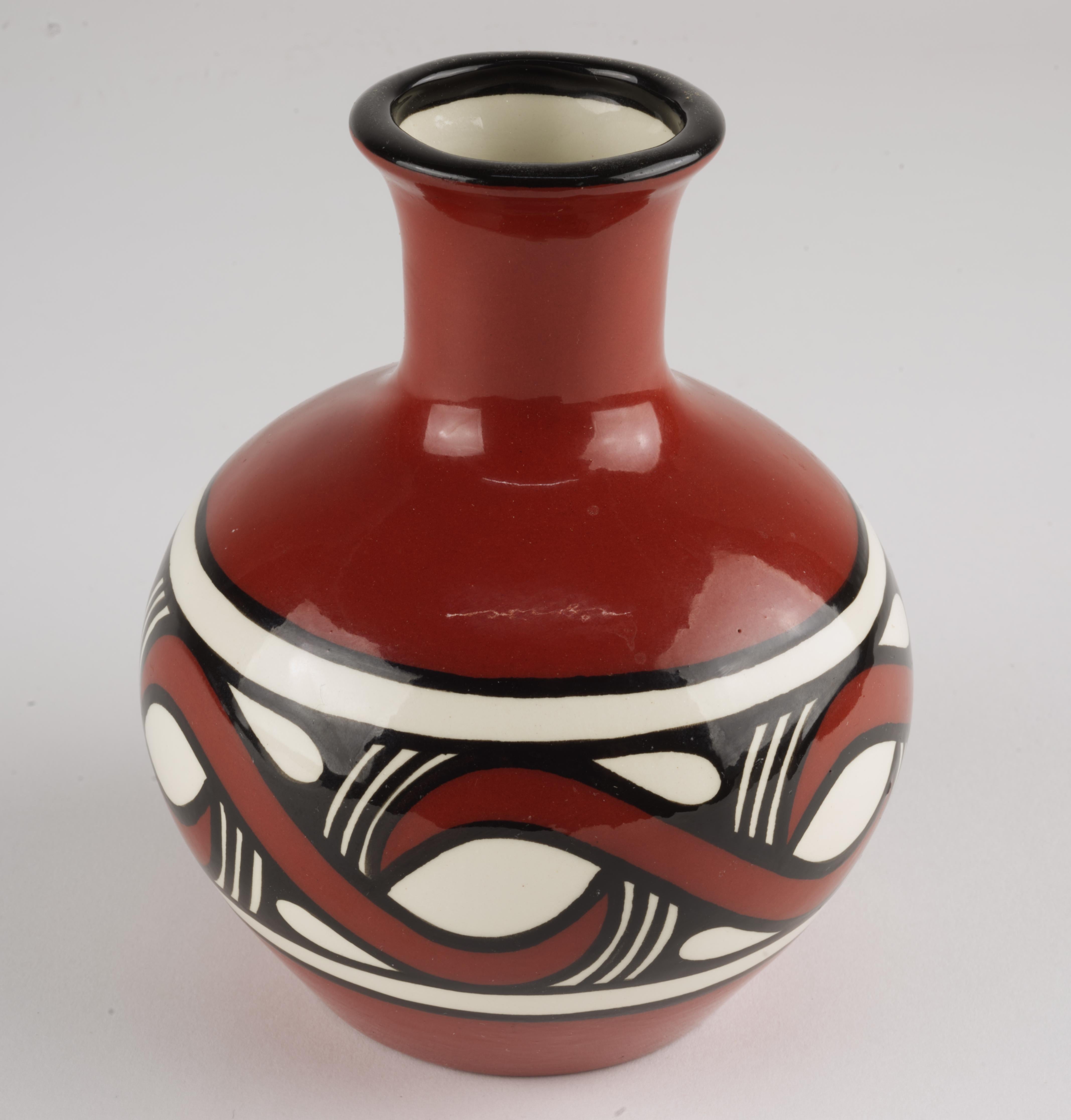 Dyce Ukrainian Ceramic Trypillian Bud Vase Signed Art Pottery For Sale 1
