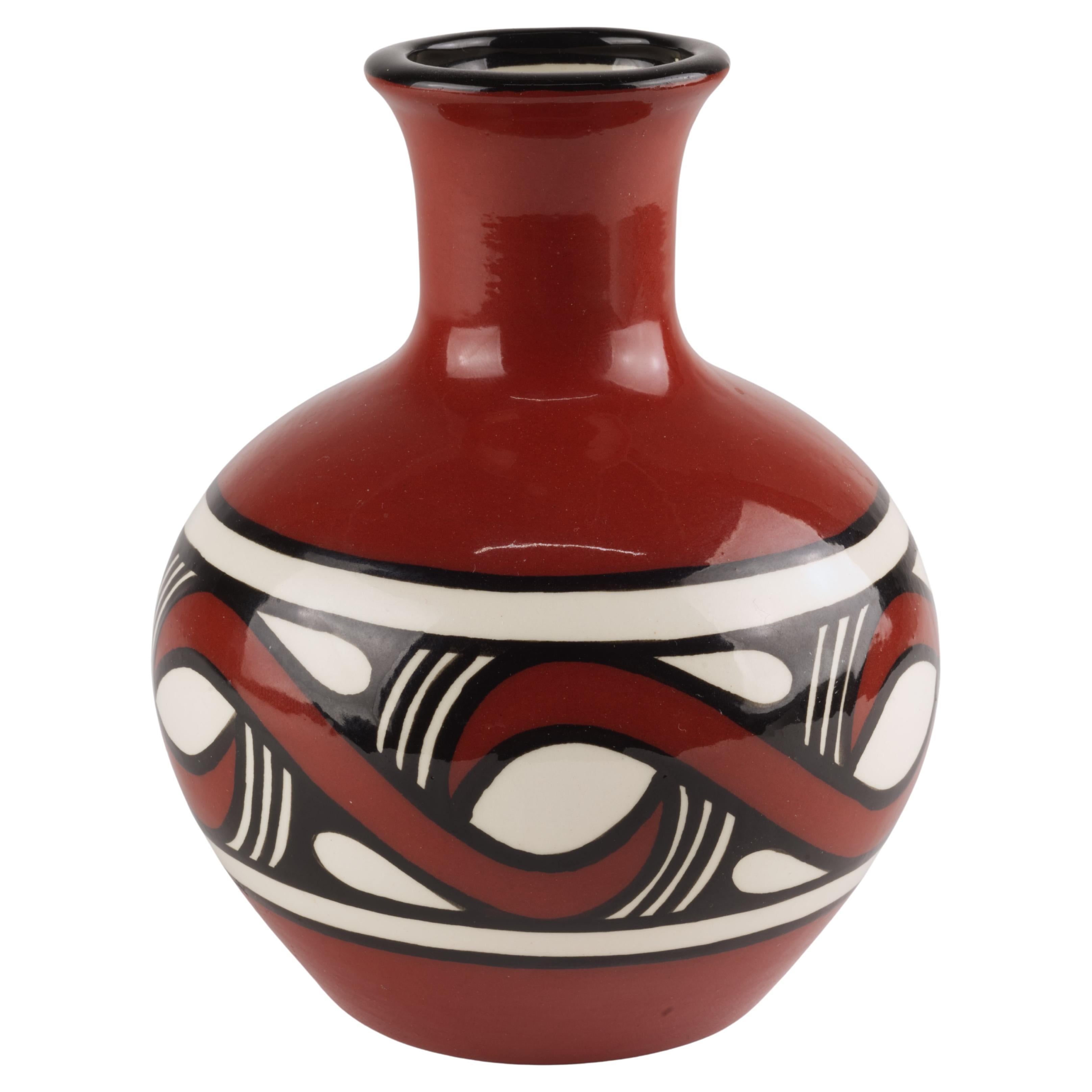 Dyce Ukrainian Ceramic Trypillian Bud Vase Signed Art Pottery For Sale