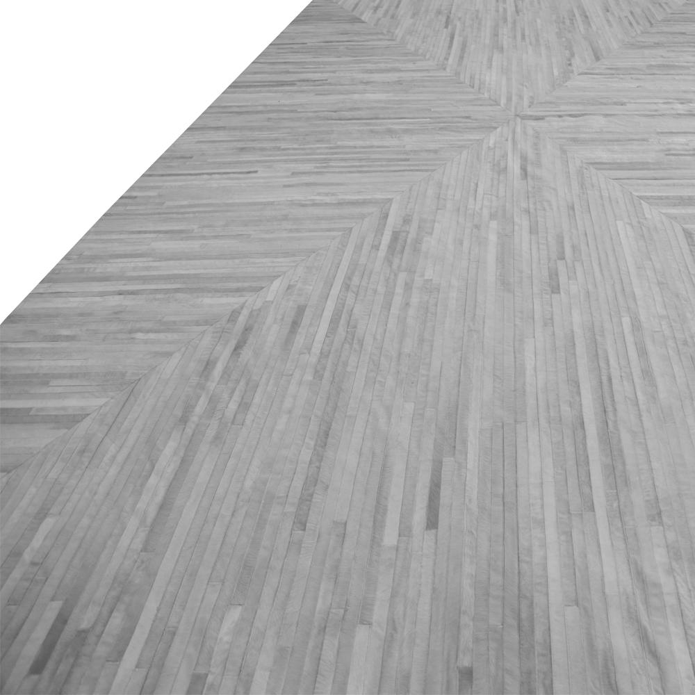 Pakistani Dyed Grey Customizable La Quinta Cowhide Area Floor Rug XXLarge For Sale