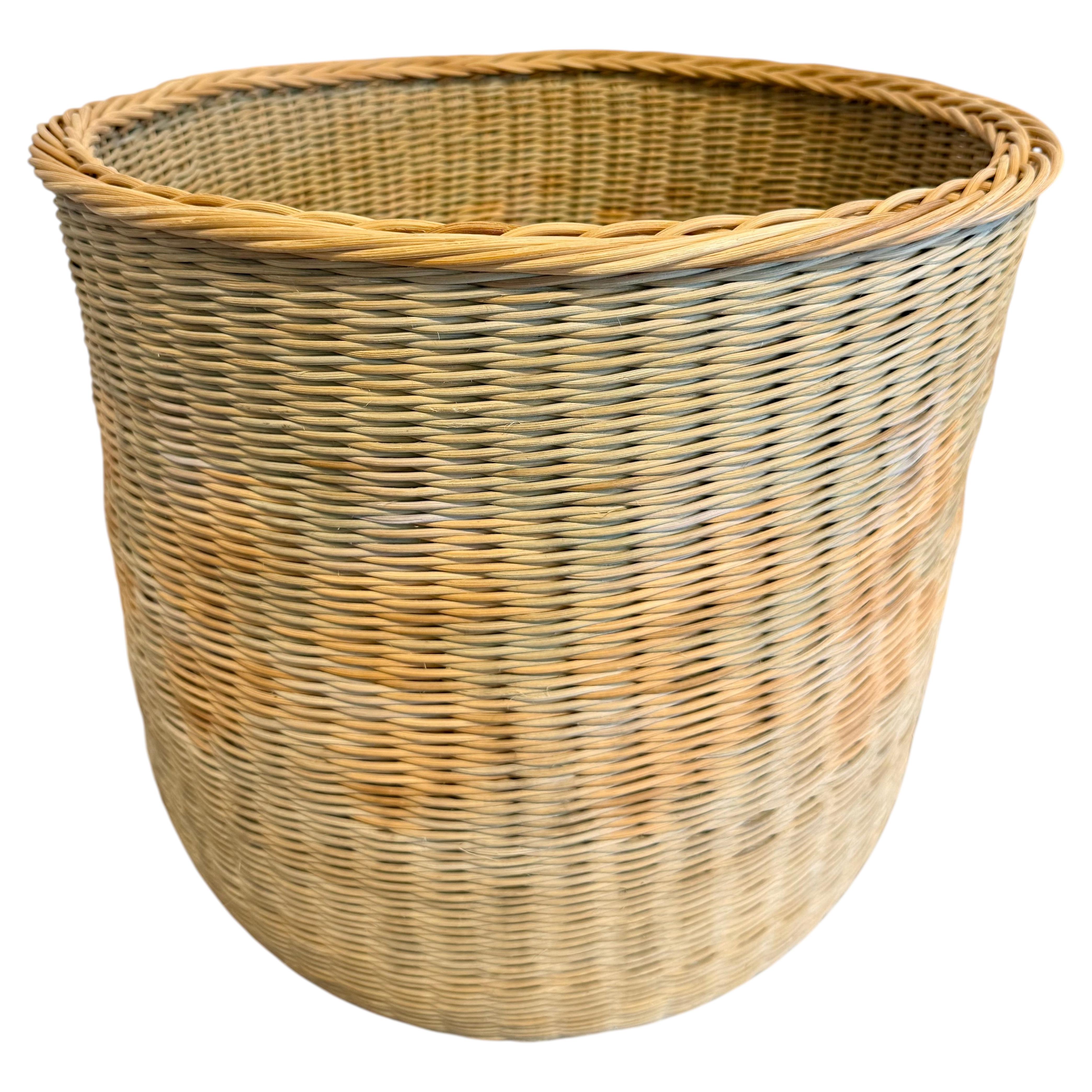 Dyed Rattan Hand Woven Basket by Master Craftswoman Kari Lonning