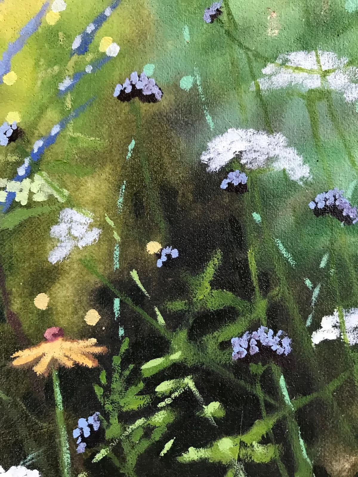 Summer Garden Study II by Dylan Lloyd, Botanical, Garden, Wildflowers, Floral  - Black Figurative Painting by Dylan Lloyd 