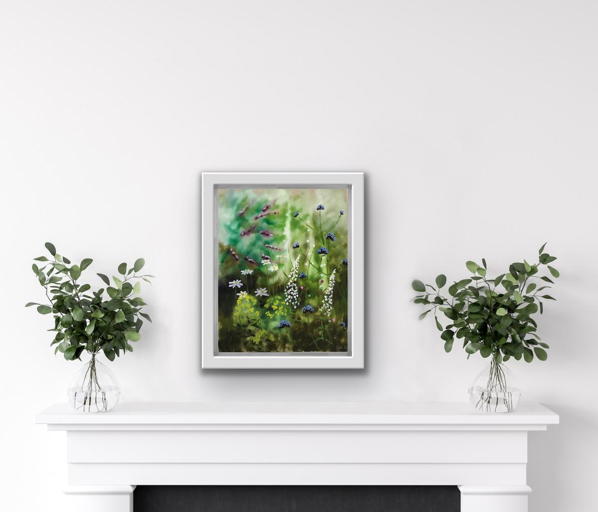 Sommergartenstudie VI von Dylan Lloyd, zeitgenössische Malerei, botanische Kunst – Painting von Dylan Lloyd 