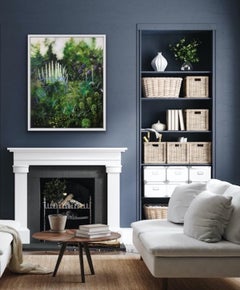 Dorset Summer Garden, Floral Art, Garden Landscape Painting, Original Artwork