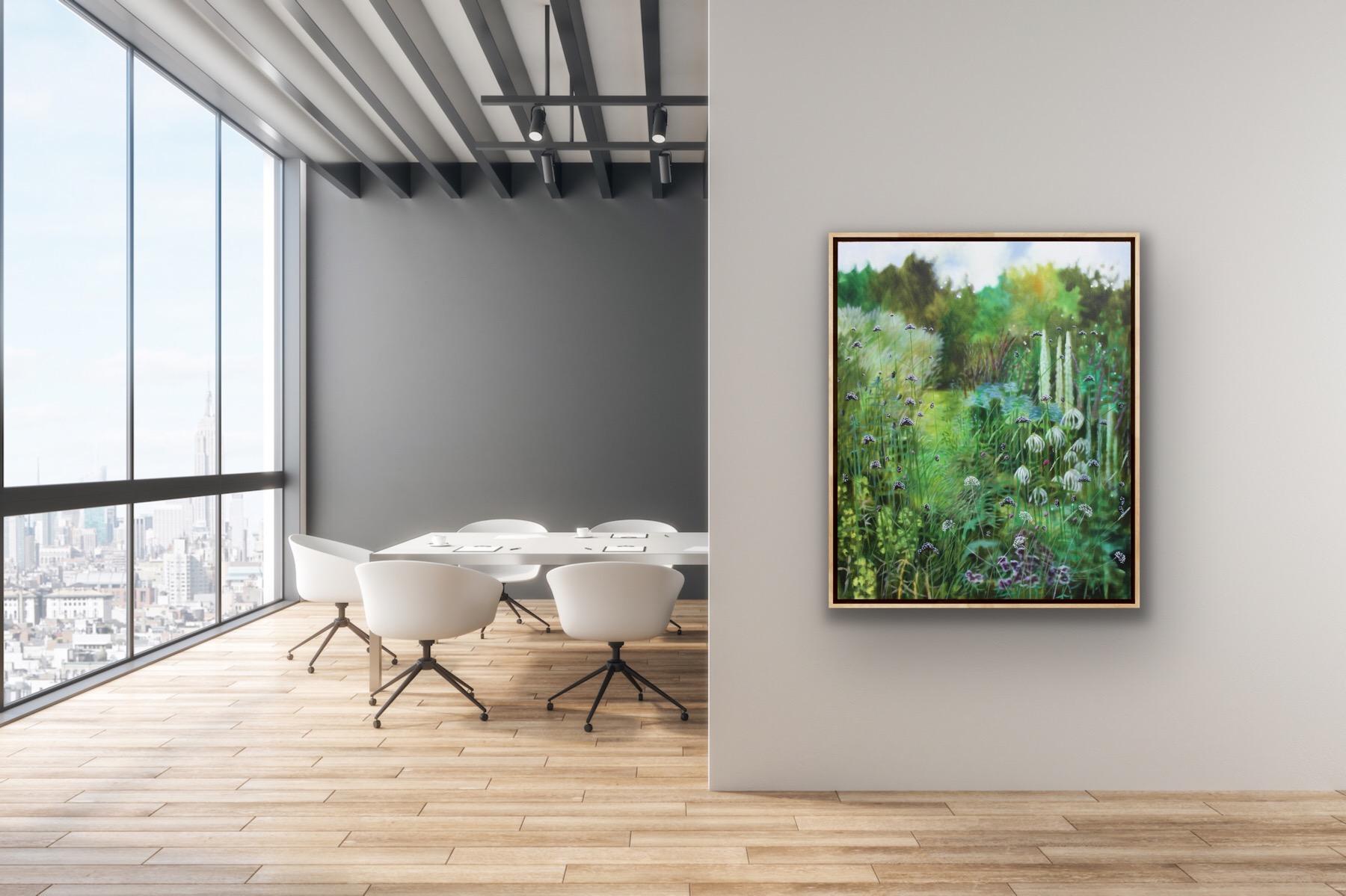 Dorset Summer Garden VIII, Original painting, Nature, Floral, Botanical, Green For Sale 6