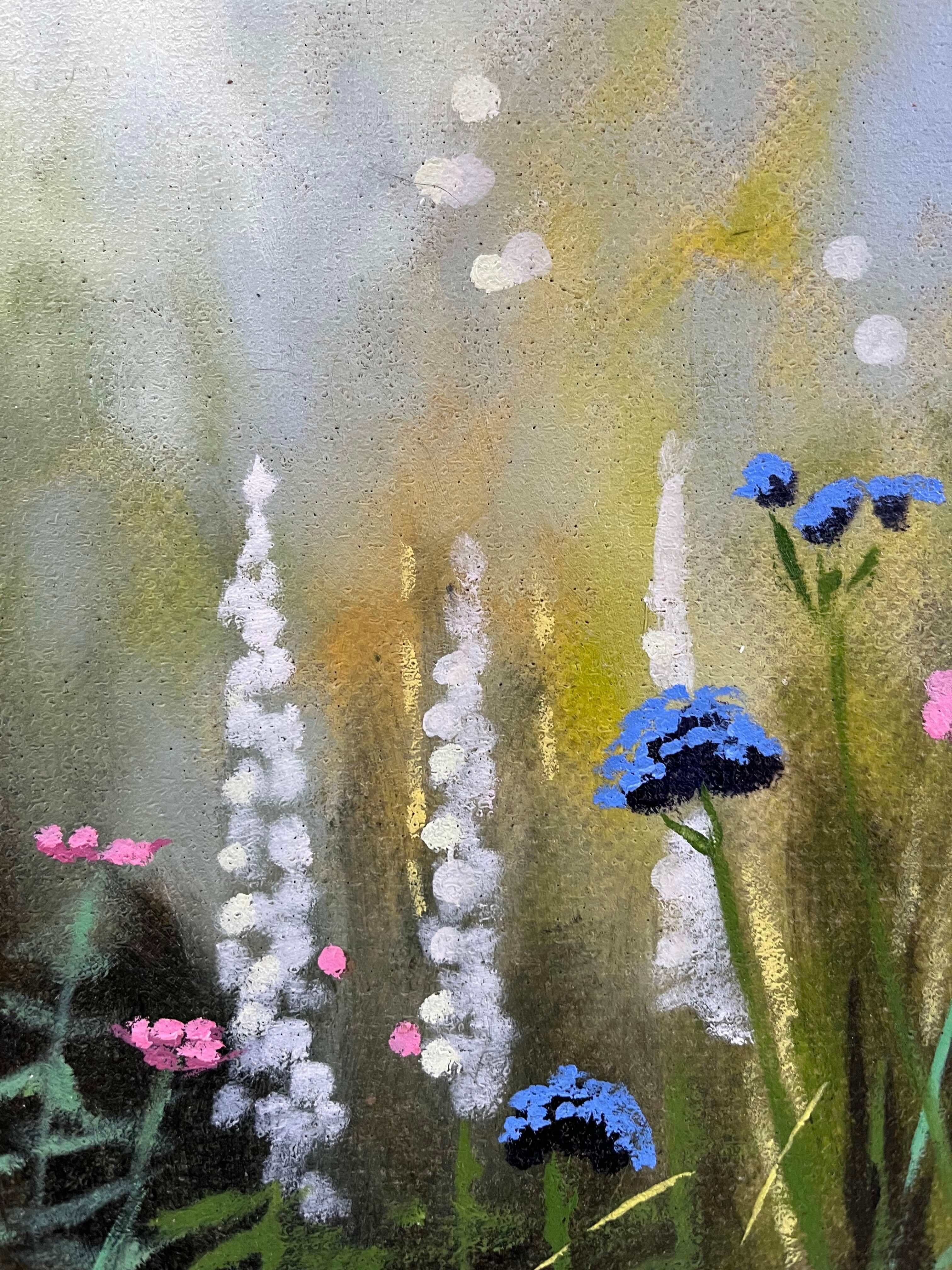 Studio di giardino II 2025, quadro originale, pittura contemporanea, natura - Landscape Painting Grigio di Dylan Lloyd