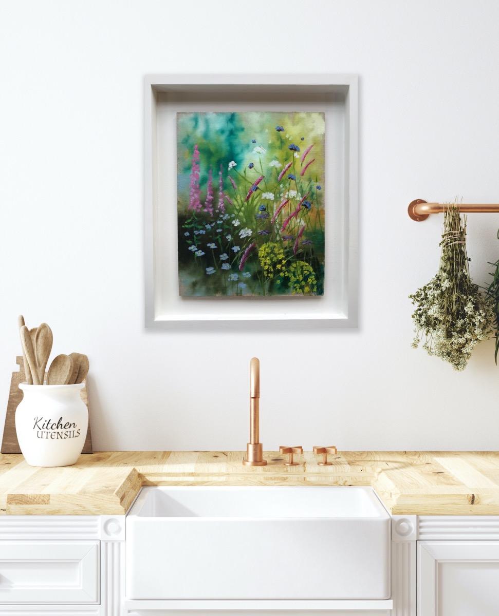 Garden Study II, original painting, contemporary, floral painting - Painting by Dylan Lloyd