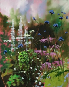Studio di giardino, quadro originale, pittura contemporanea, natura, natura morta