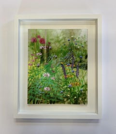 Hampshire Garden I, Dylan Lloyd, Original Floral Oil Painting, Realist Artwork