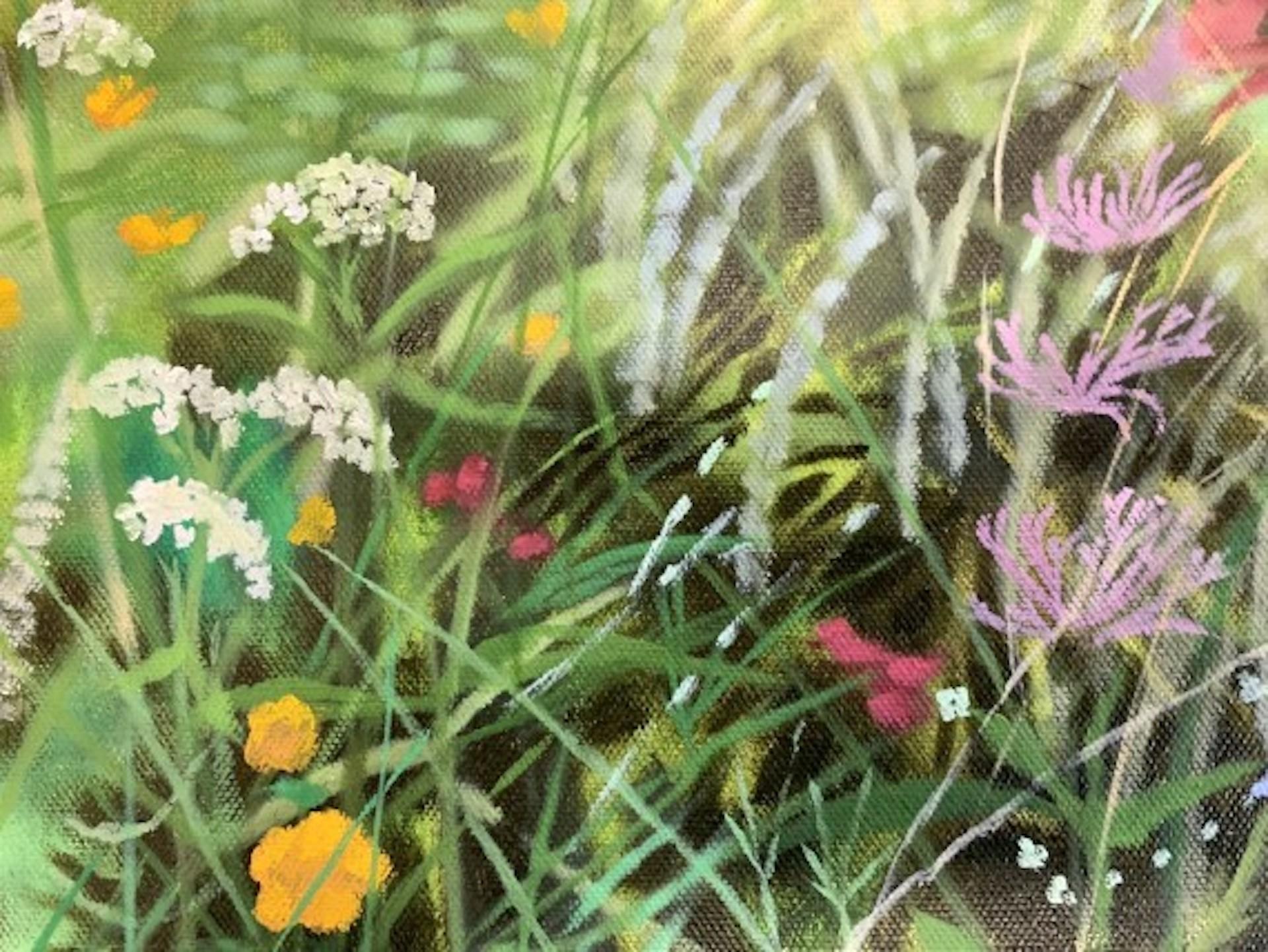Jardin d'été du Hampshire, Dylan Lloyd, peinture originale de paysage floral de jardin en vente 2