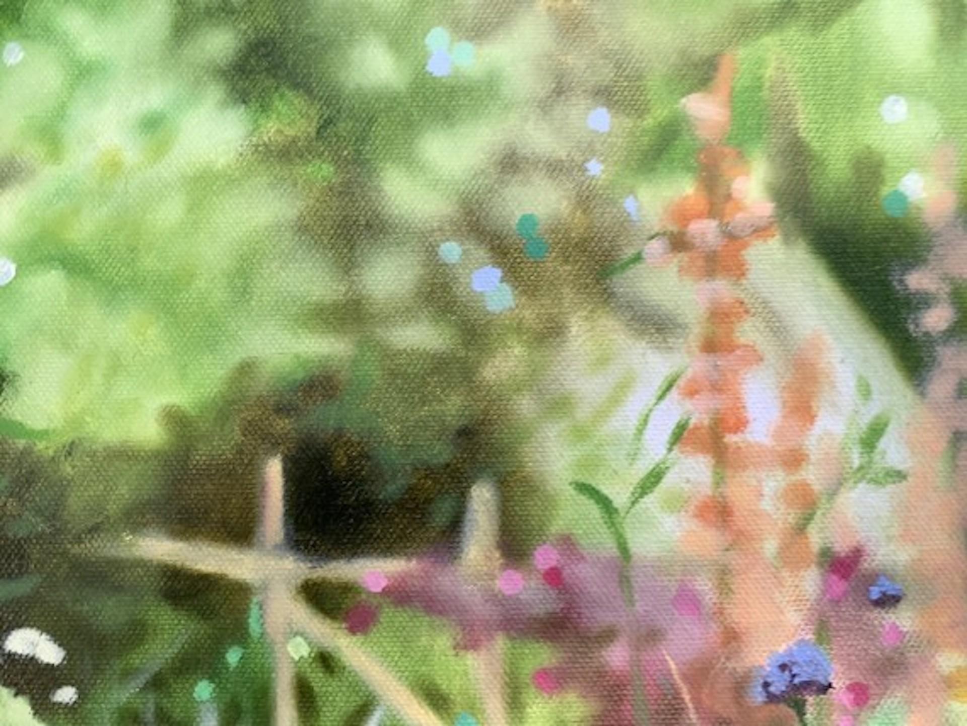 Jardin d'été du Hampshire, Dylan Lloyd, peinture originale de paysage floral de jardin en vente 3