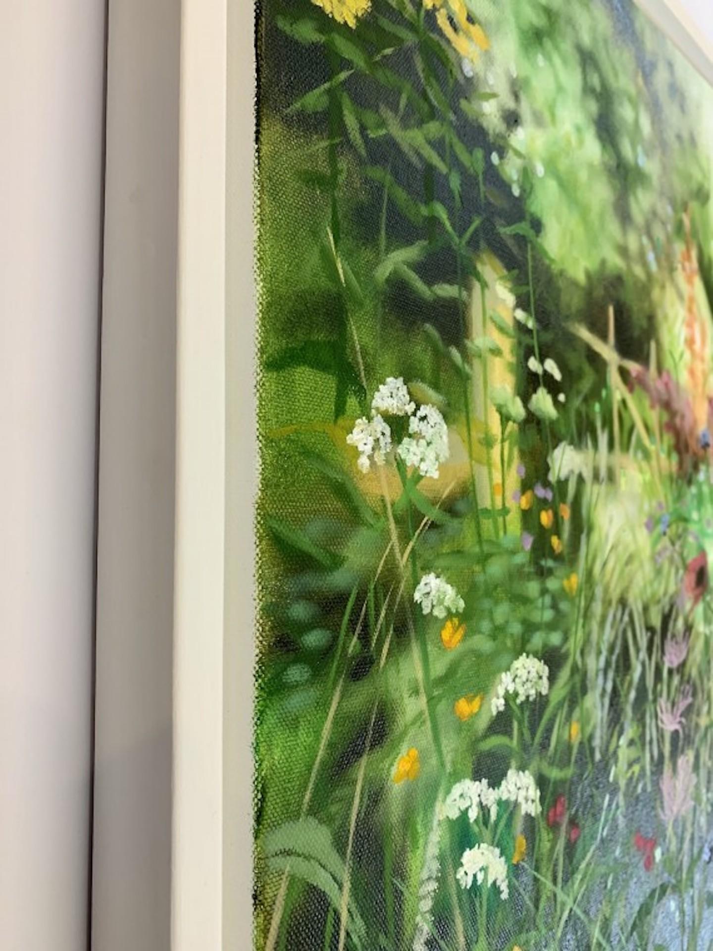 Jardin d'été du Hampshire, Dylan Lloyd, peinture originale de paysage floral de jardin en vente 4