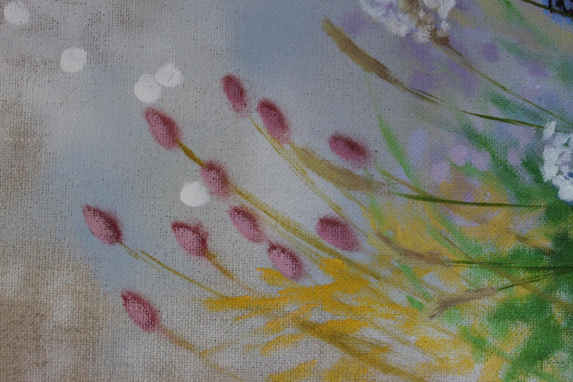 Island Garden Border IX, peintures originales, paysage, nature, plantes en vente 6
