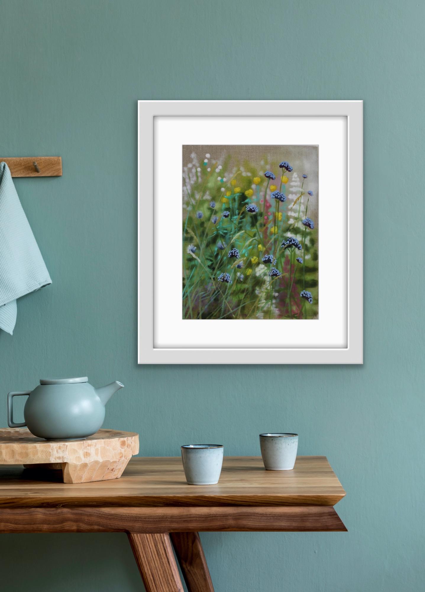 Island Garden Border IX, peintures originales, paysage, nature, plantes en vente 10