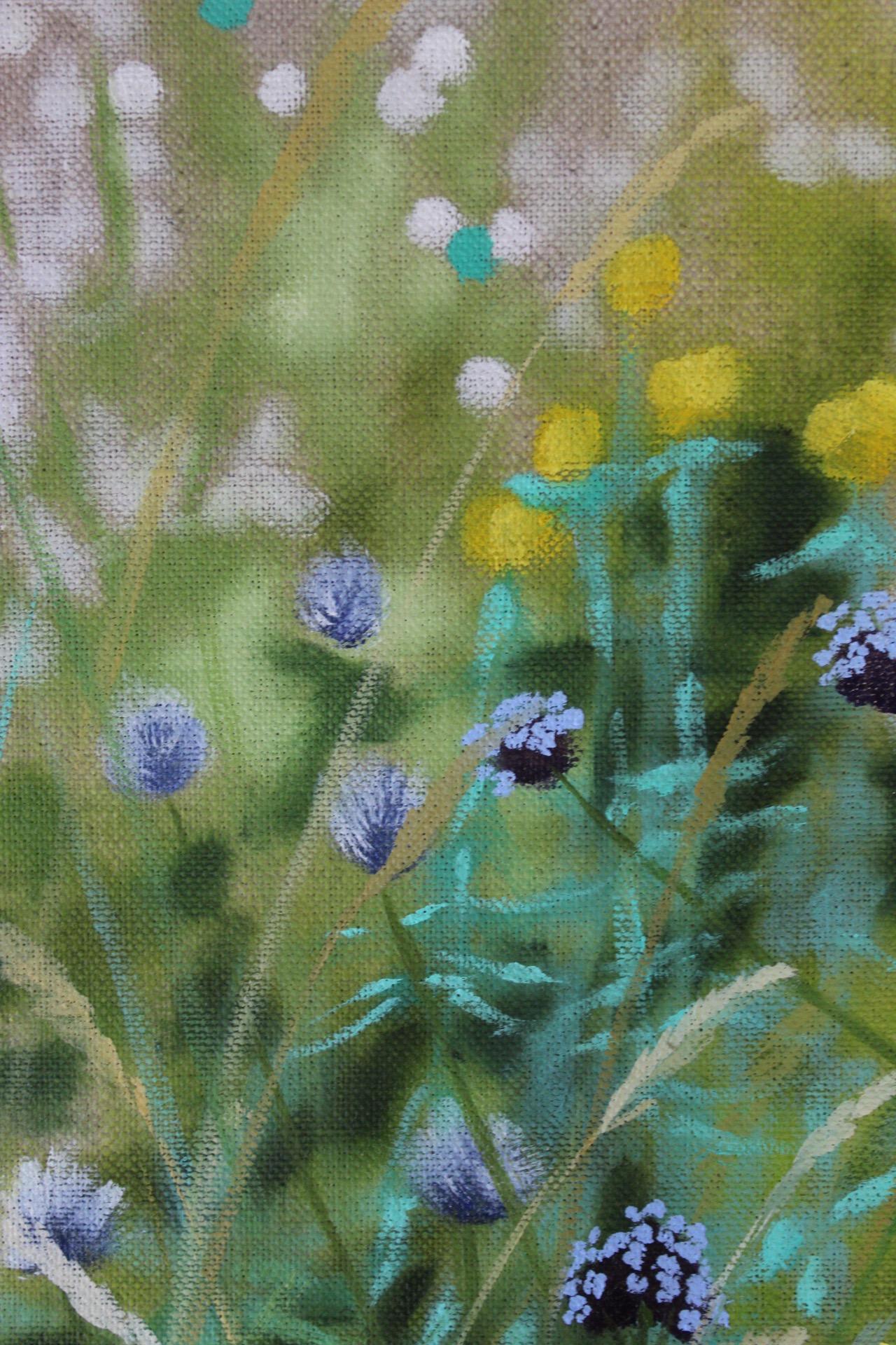 Island Garden Border IX, peintures originales, paysage, nature, plantes - Contemporain Painting par Dylan Lloyd
