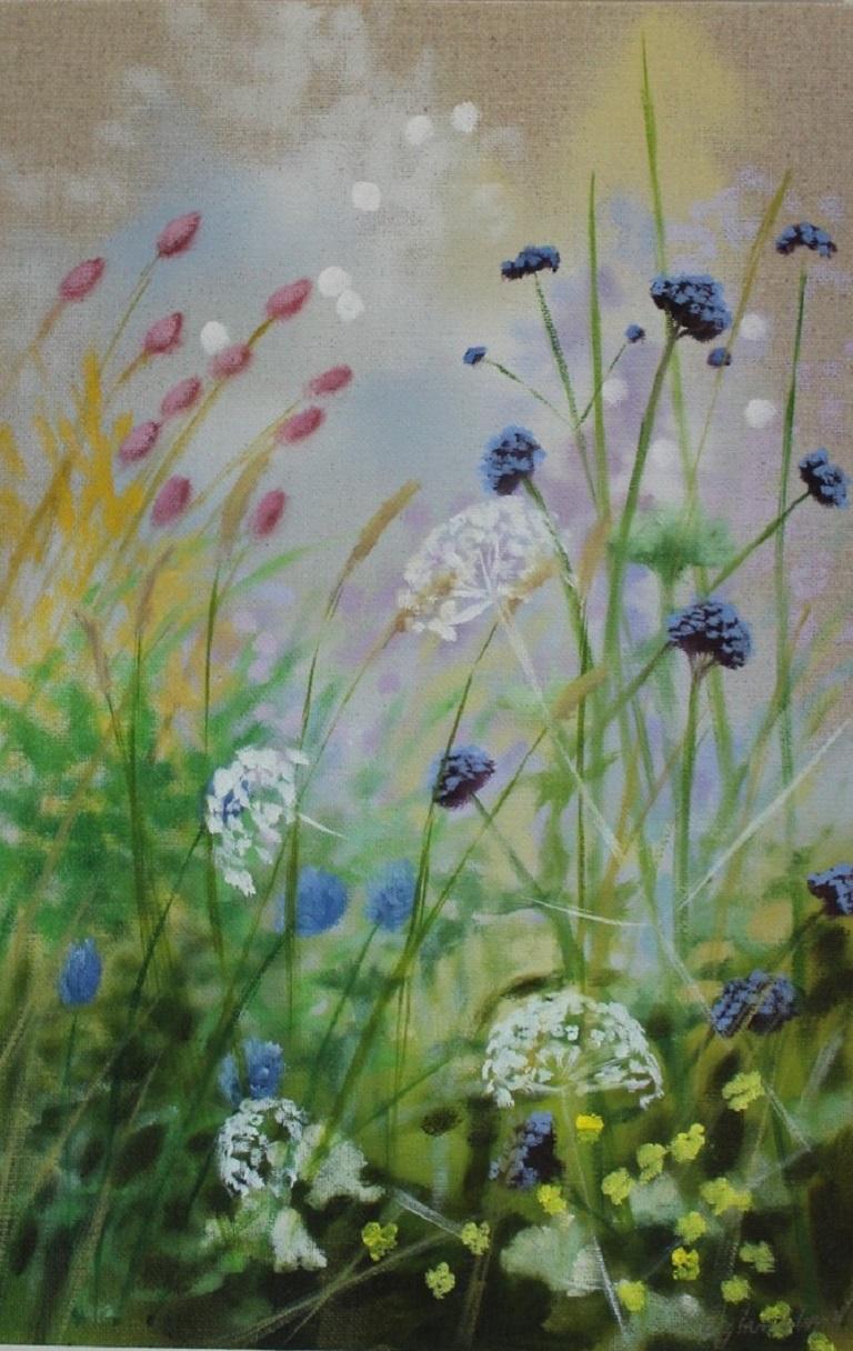 Island Garden Border IX, peintures originales, paysage, nature, plantes en vente 2