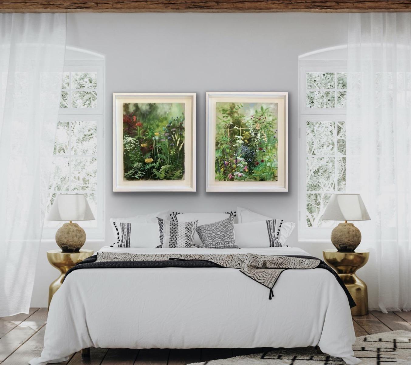 Série River Cottage (grande) et Diptyque Hampshire Garden II, peinture originale en vente 2