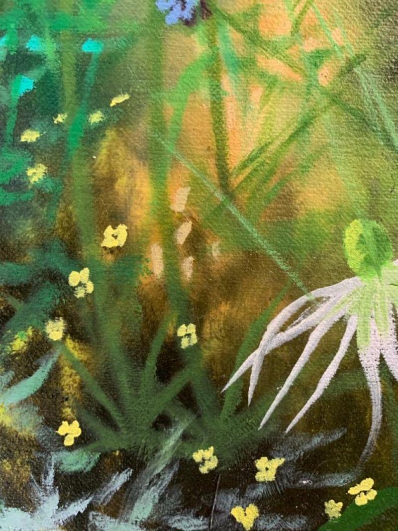 Giardino estivo IX, quadro originale, pittura floreale in vendita 2