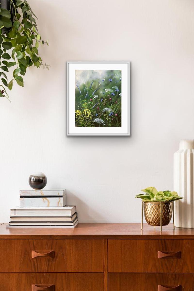 Estudio Jardín de Verano VII, Pintura original, Paisaje, Naturaleza, Flores, Prados 3