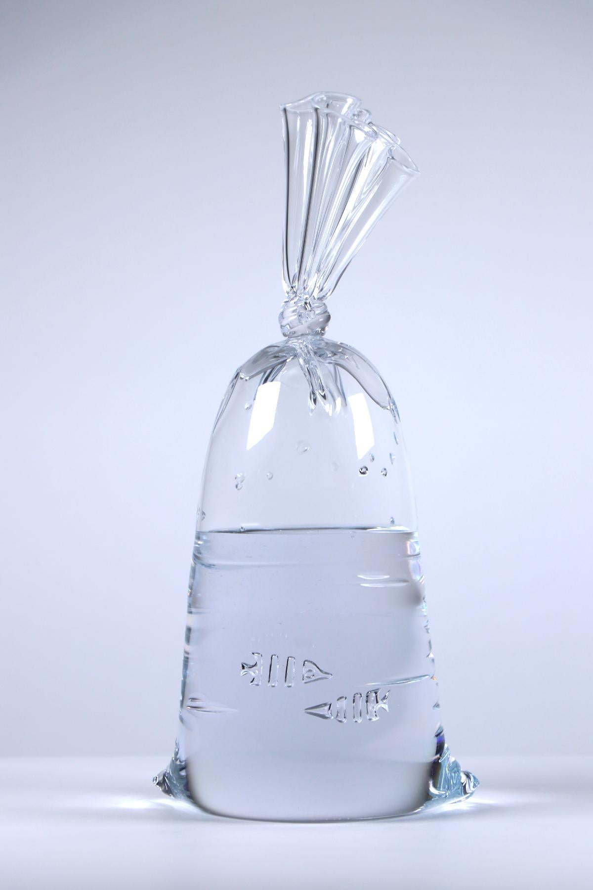 Clear Double Bubble Fish Water Bag - Limited Edition Hyperreal Glass Sculpture