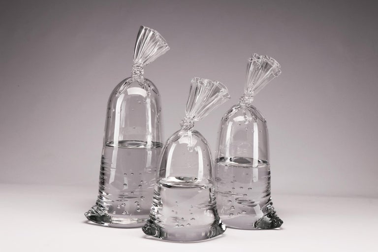 Dylan Martinez Still-Life Sculpture - Glass Water Bag Trio