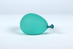 Green, Purple, Pink, Coblt & Light Blue Glass Balloon Sculpture - Set of 5