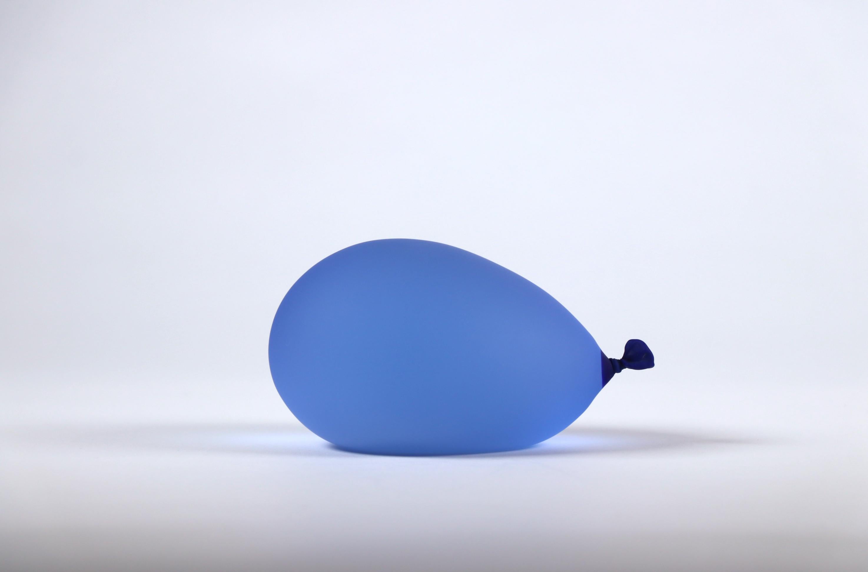 Hyperreal Glass Balloon Sculptures - Set of 4 - Purple Still-Life Sculpture by Dylan Martinez