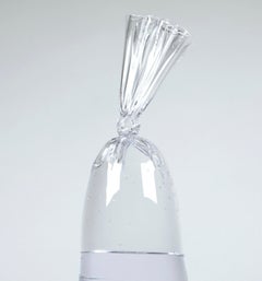 Large Clear Glass Water Bag - Hyperreal glass sculpture