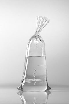 Large Glass Water Bag B150 - Hyperreal glass sculpture