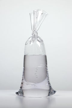 Large Glass Water Bag - Hyperreal glass sculpture