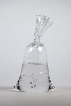 Mini-Wassertasche aus Glas – Hyperreale Glasskulptur