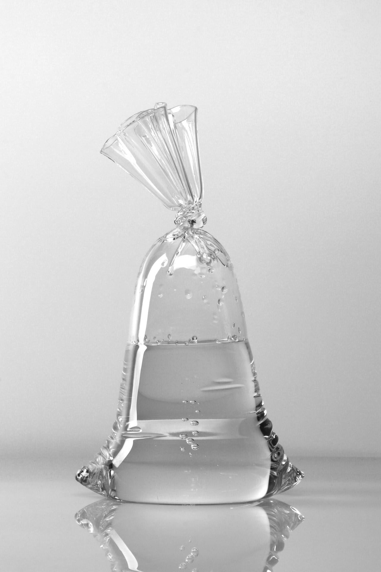 Dylan Martinez Small Glass Water Bag Hyperreal glass sculpture For