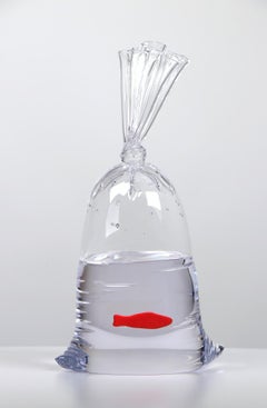 Swedish Fish, Hyperreal Glass Water Bag - Limited Edition Glass Sculpture