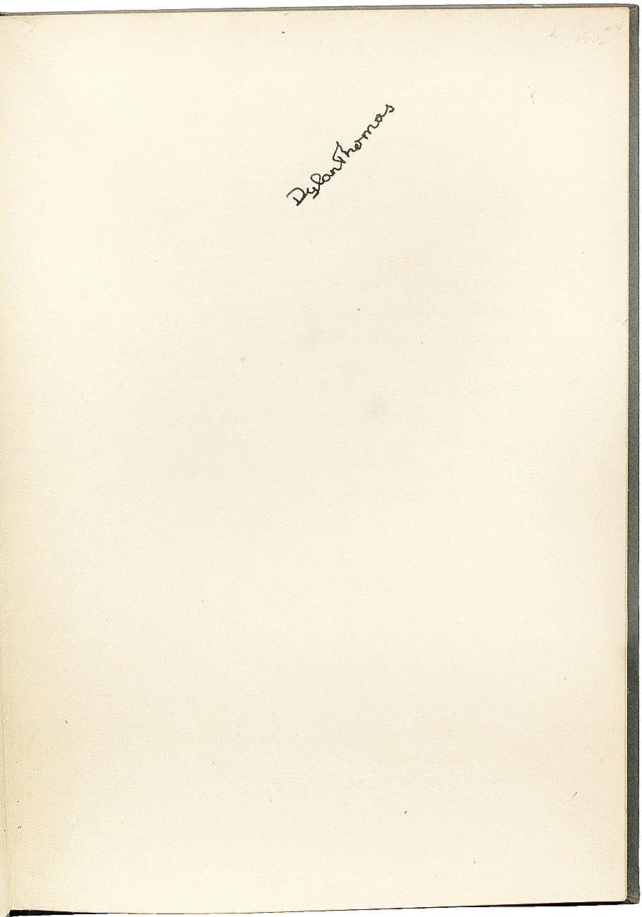 Milieu du XXe siècle Dylan THOMAS. Dans Country Sleep et autres poèmes Première édition - 1952 - SIGNÉE en vente