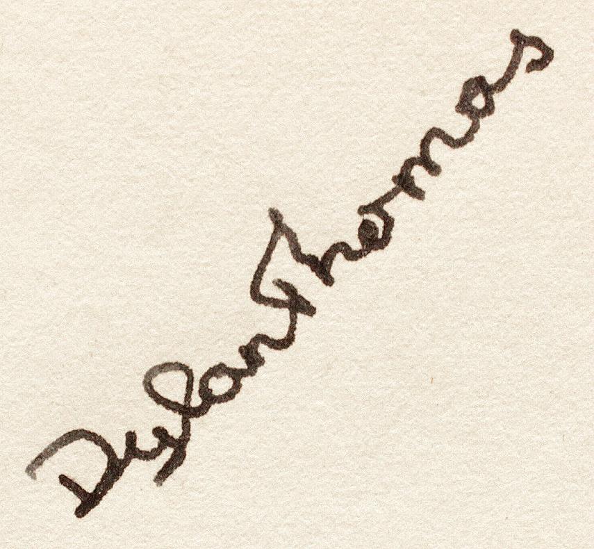 Papier Dylan THOMAS. Dans Country Sleep et autres poèmes Première édition - 1952 - SIGNÉE en vente