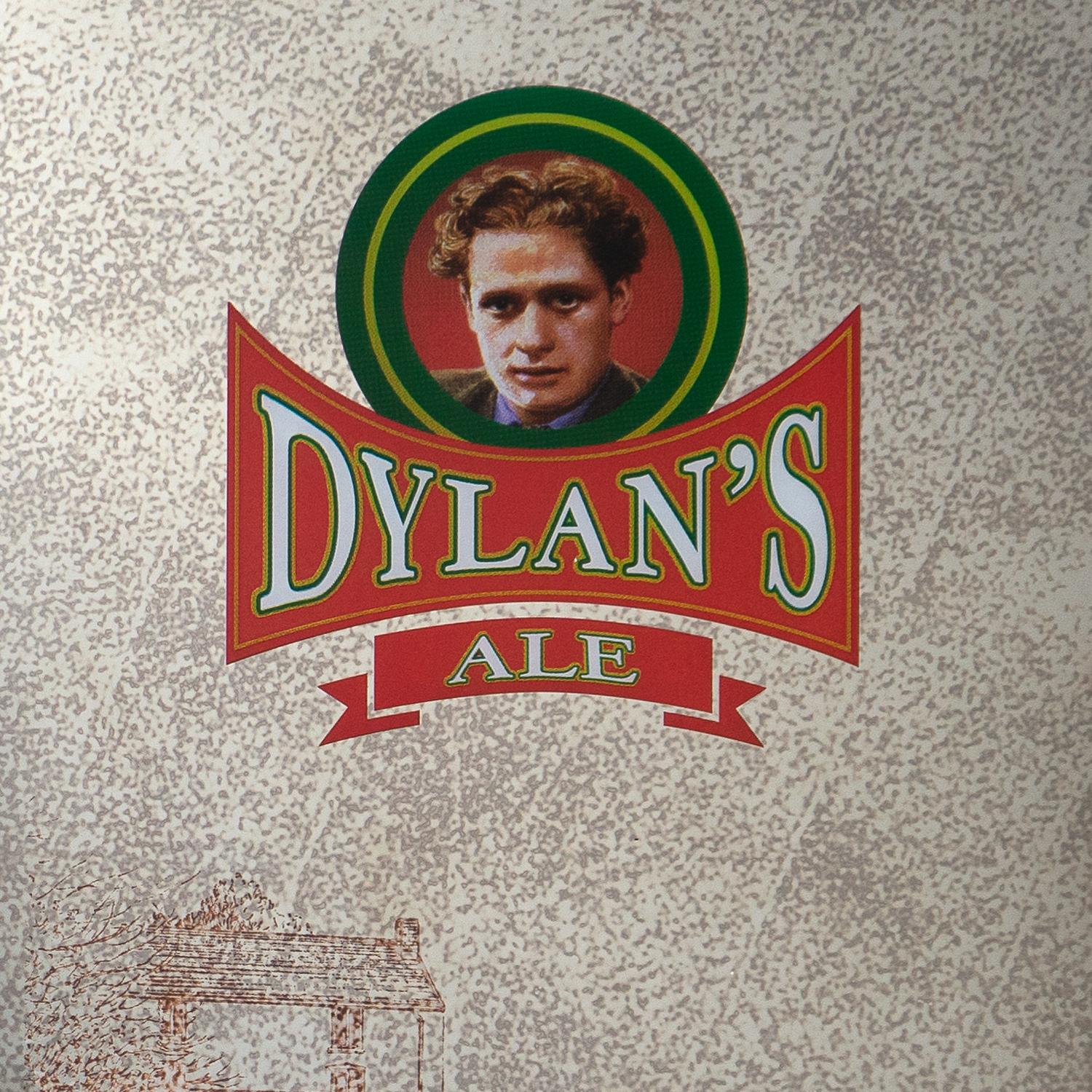 English Dylan Thomas Interest Vintage Dylan's Ale Brains Brewery Advertising Mirror Sign For Sale