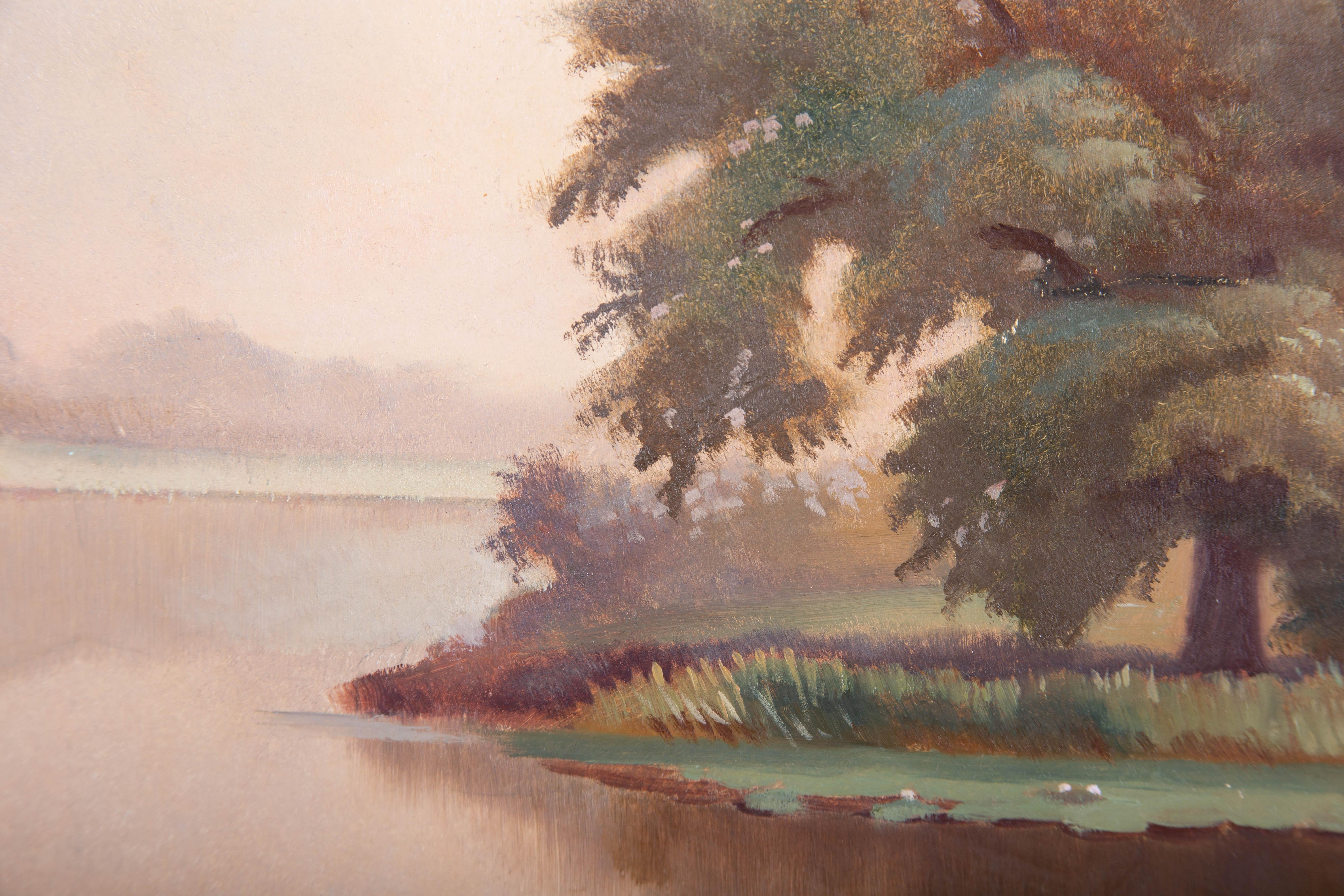 Dymond – Ölgemälde, Tranquil River, 20. Jahrhundert im Angebot 3