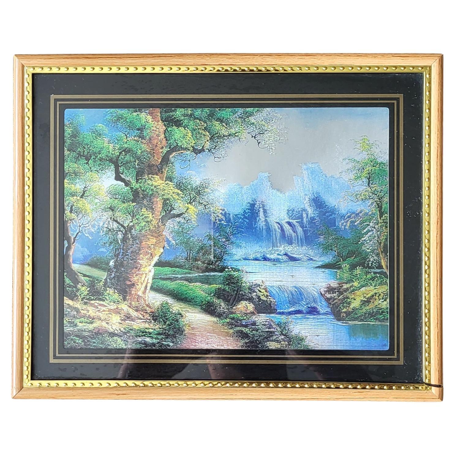 Dynamic Color-Changing Framed Print: Captivating Artwork from the 1990s 1J37 For Sale