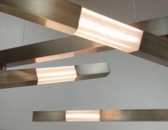 Modern Brass Chandelier - Bespoke Pendant - FUSE Stilk Chandelier -Daikon Studio