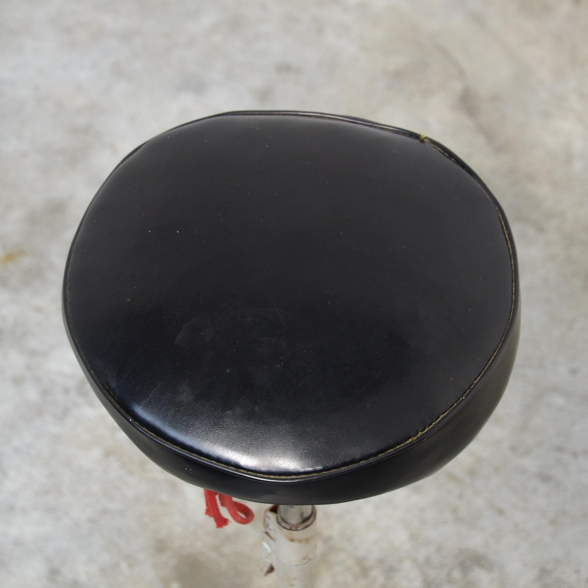 Leather Dynamic Industrial Stool