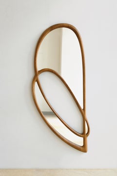 Dynamic Mirror II by Soo Joo - Asymmetric White Oak Mirror
