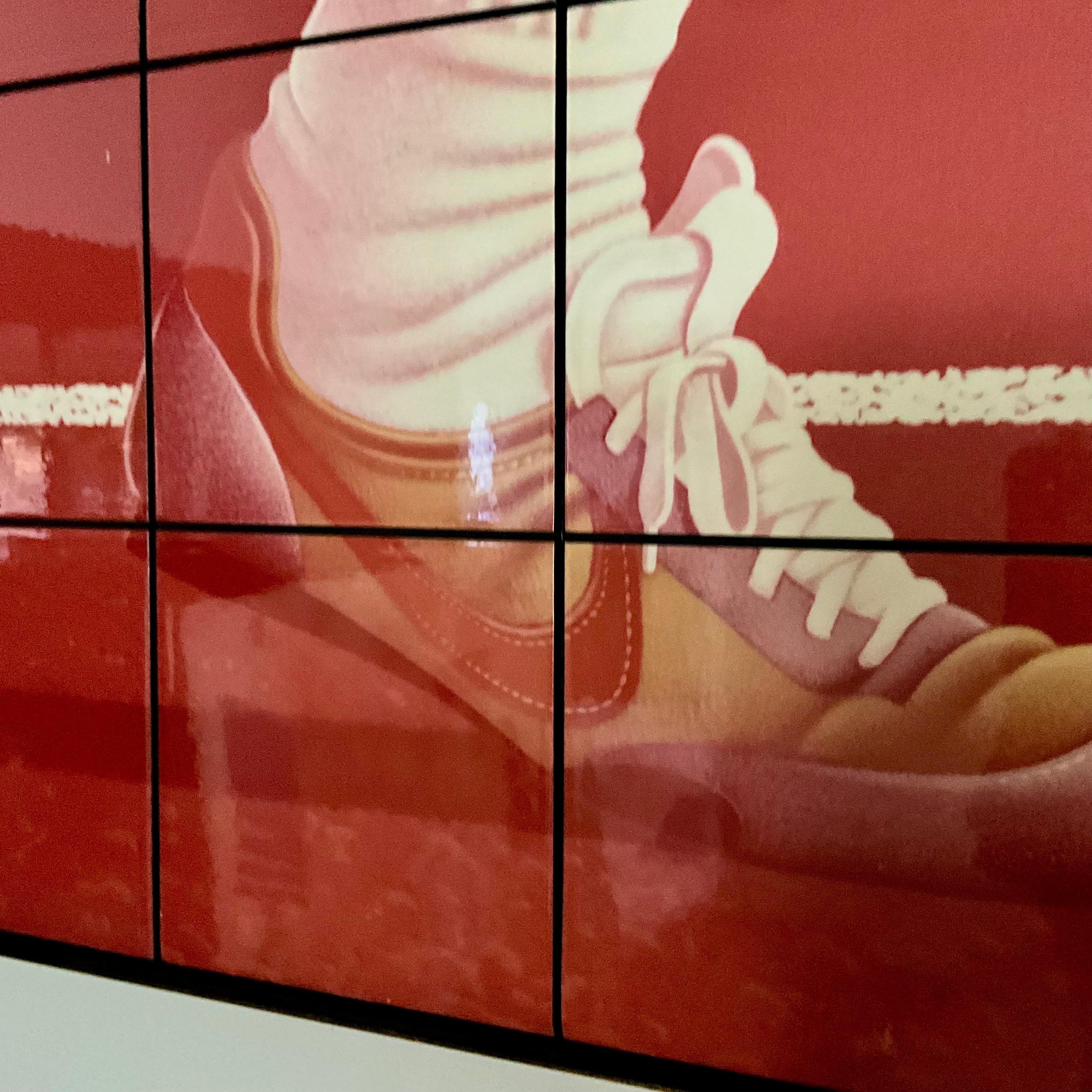 Movimiento Dinámico: Composite Tile Art de Robert Giusti (1977) Moderno de mediados de siglo en venta