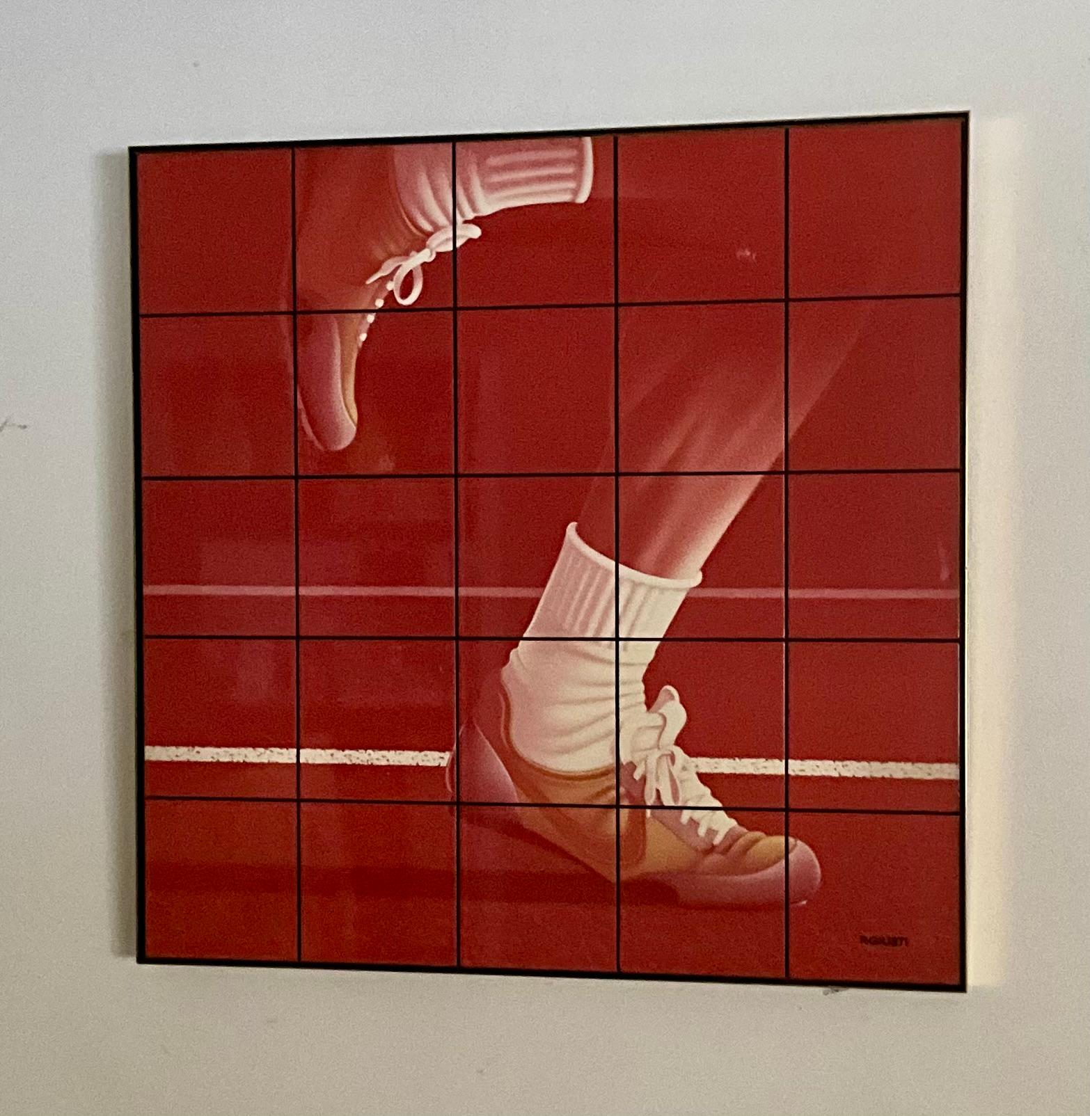 Movimiento Dinámico: Composite Tile Art de Robert Giusti (1977) Composición en venta