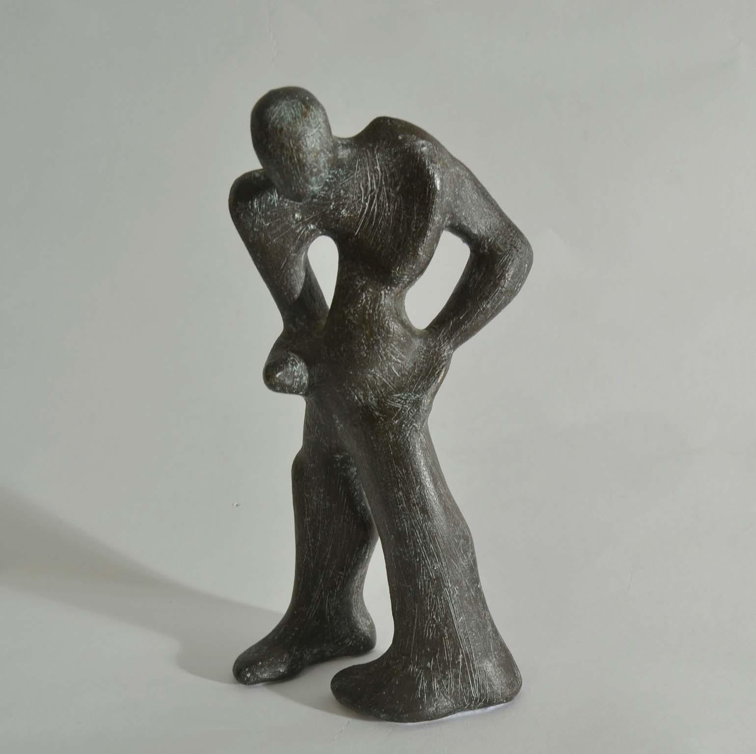 Dynamic Pair of Bronze Sculptures of Dancing Figures 3